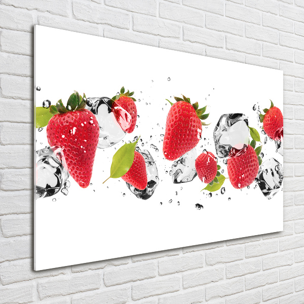 Acrylic wall art Strawberries and water