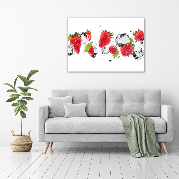 Acrylic wall art Strawberries and water