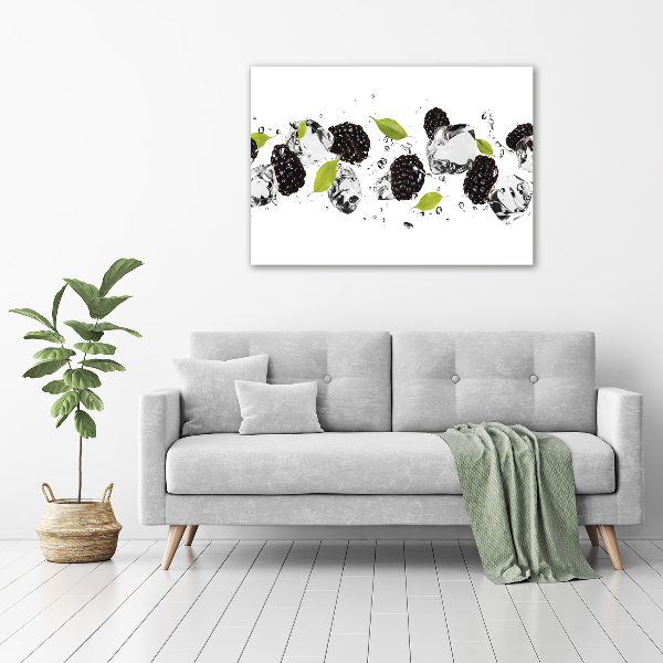 Acrylic print Cherries and water