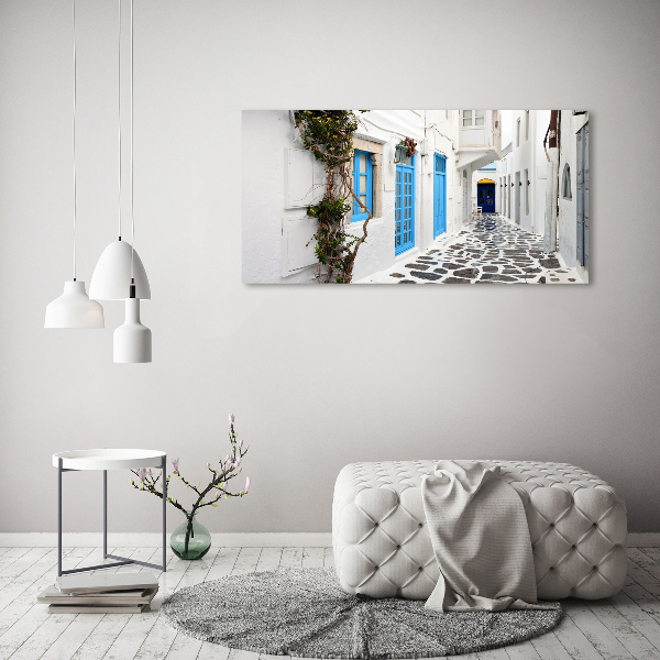 Acrylic wall art Greek streets