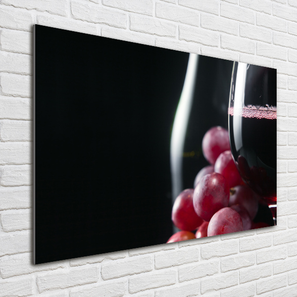 Acrylic wall art Grapes and wine