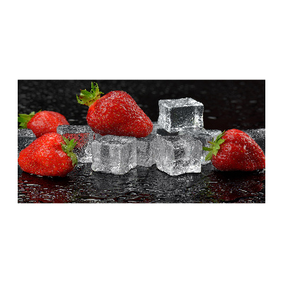 Acrylic print Ice strawberries