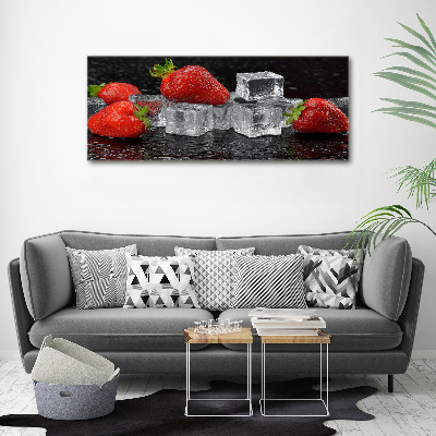 Acrylic print Ice strawberries