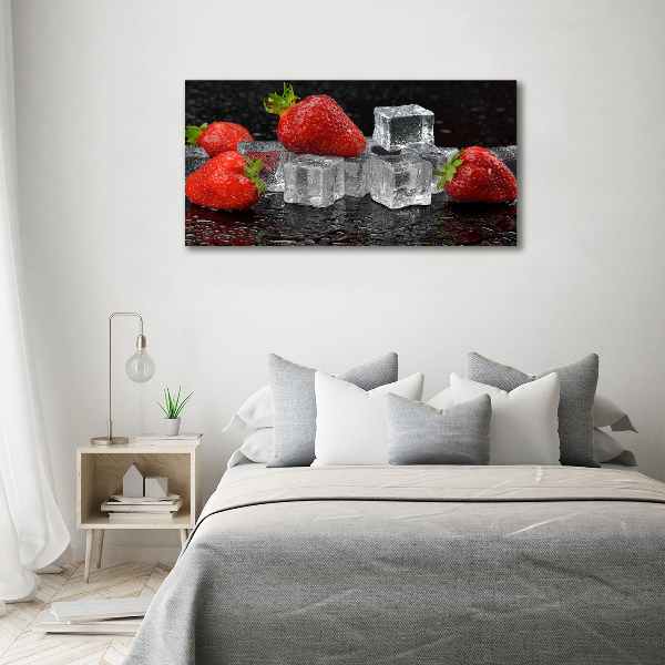 Acrylic print Ice strawberries