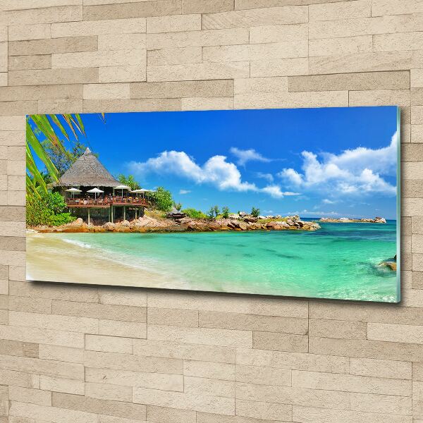 Wall art acrylic Seychelles beach