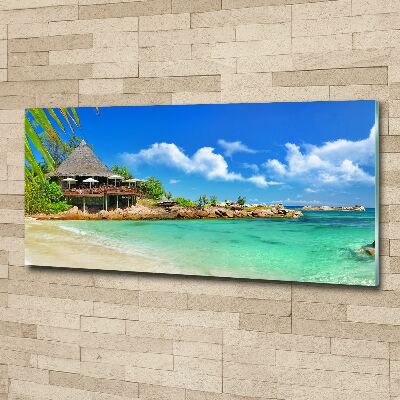 Wall art acrylic Seychelles beach