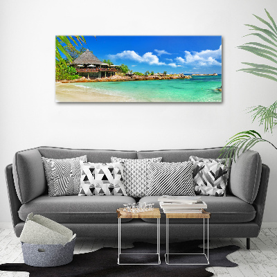 Wall art acrylic Seychelles beach