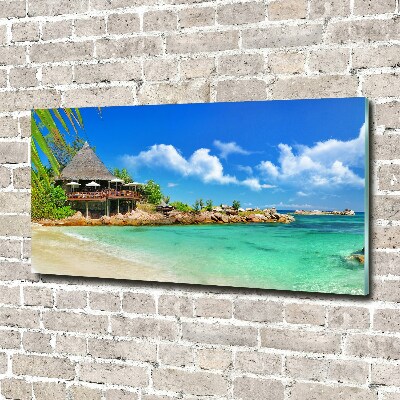 Wall art acrylic Seychelles beach