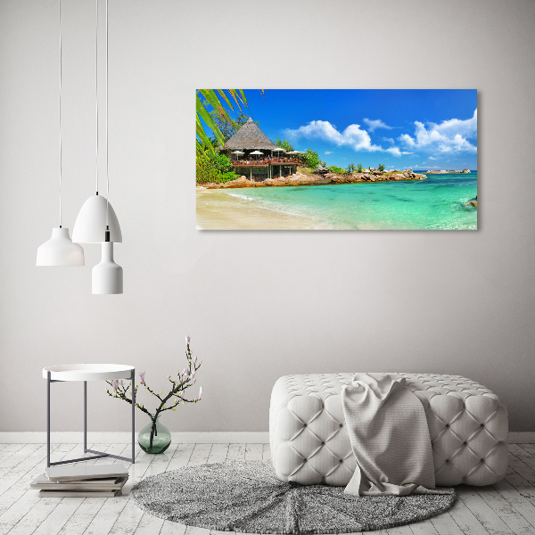 Wall art acrylic Seychelles beach