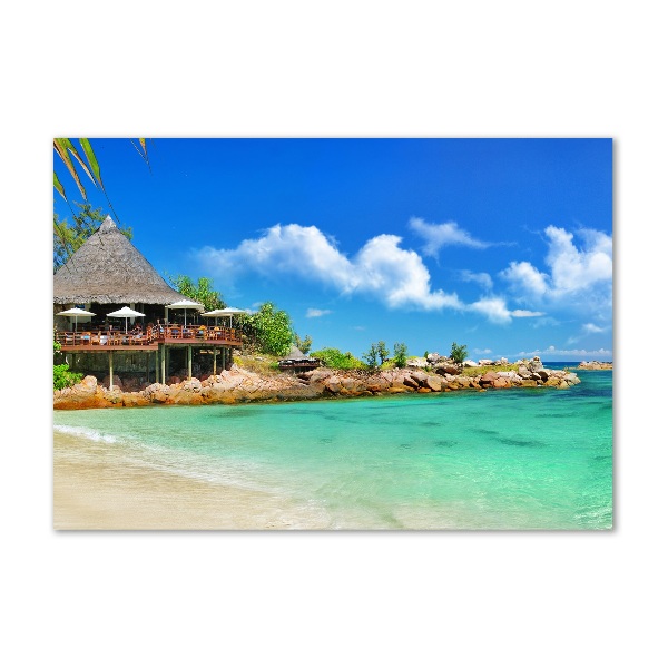 Wall art acrylic Seychelles beach