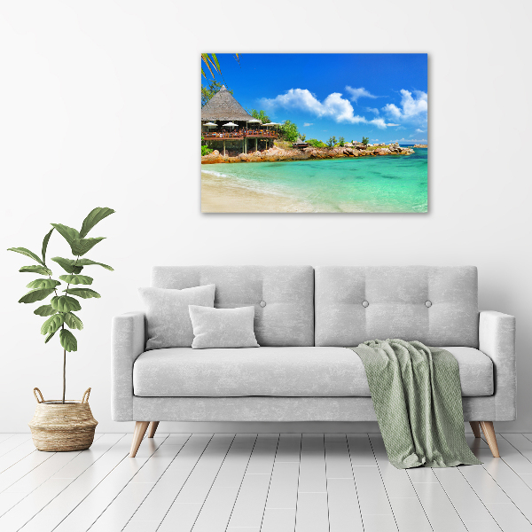 Wall art acrylic Seychelles beach