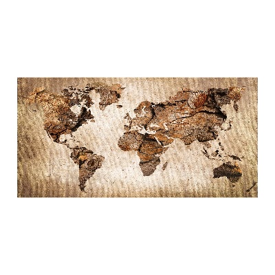 Acrylic wall art World map wood