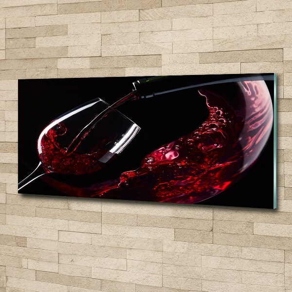 Glass acrylic wall art Red wine