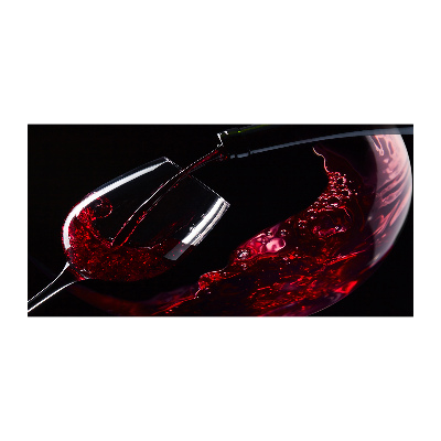 Glass acrylic wall art Red wine