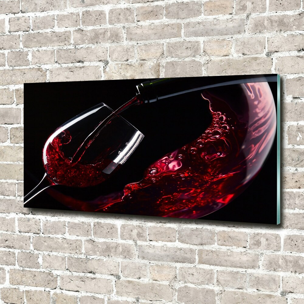 Glass acrylic wall art Red wine