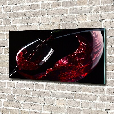 Glass acrylic wall art Red wine