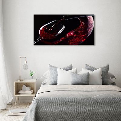 Glass acrylic wall art Red wine