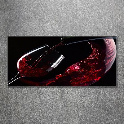 Glass acrylic wall art Red wine