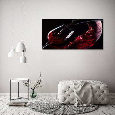 Glass acrylic wall art Red wine