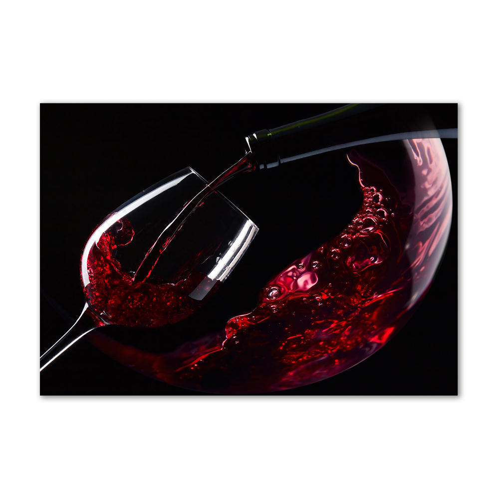 Glass acrylic wall art Red wine