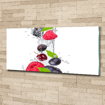 Glass acrylic wall art Fruit and water