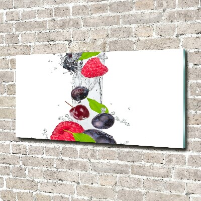 Glass acrylic wall art Fruit and water