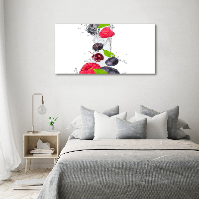 Glass acrylic wall art Fruit and water