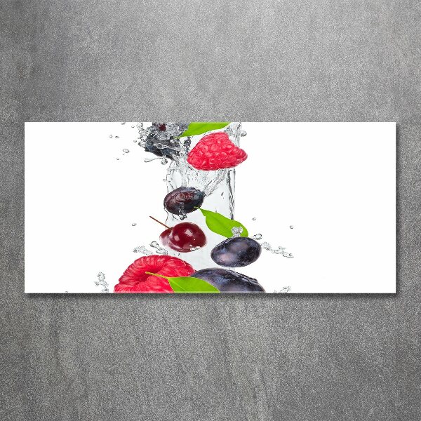 Glass acrylic wall art Fruit and water