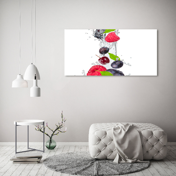 Glass acrylic wall art Fruit and water