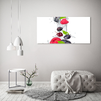 Glass acrylic wall art Fruit and water