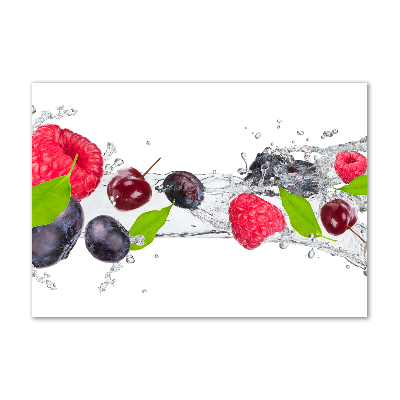 Glass acrylic wall art Fruit and water