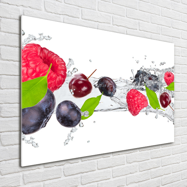 Glass acrylic wall art Fruit and water