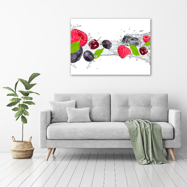 Glass acrylic wall art Fruit and water