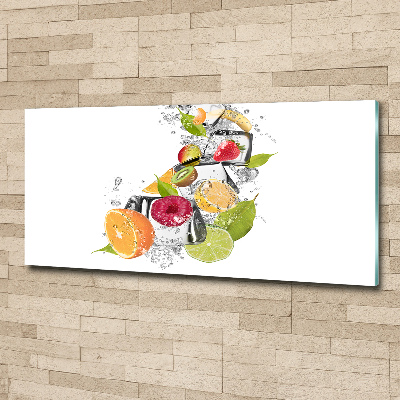 Glass acrylic wall art Ice fruit