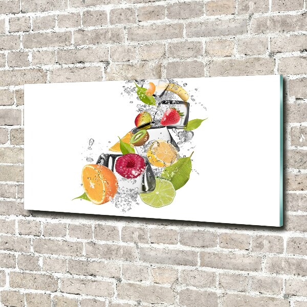 Glass acrylic wall art Ice fruit