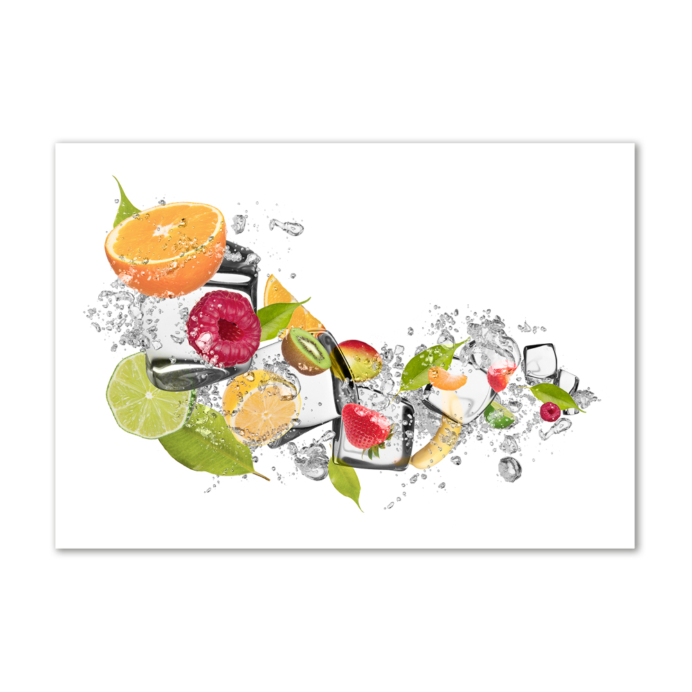 Glass acrylic wall art Ice fruit