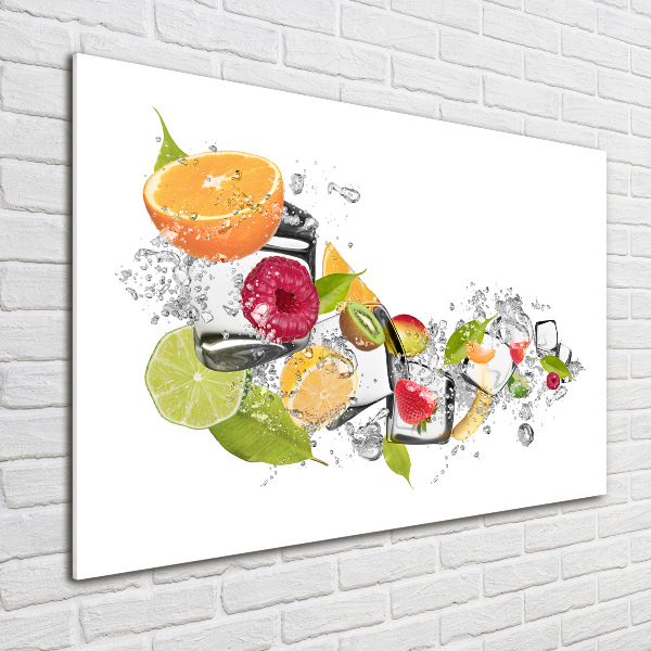 Glass acrylic wall art Ice fruit