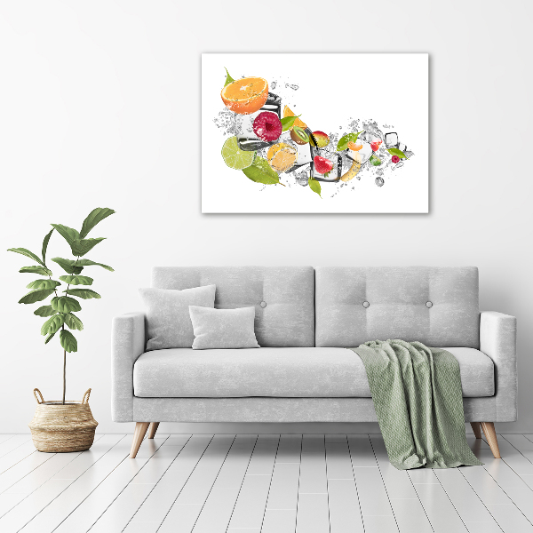 Glass acrylic wall art Ice fruit