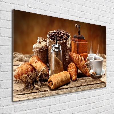 Glass acrylic wall art Breakfast