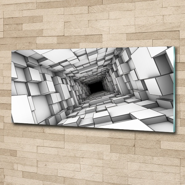 Wall art acrylic Tunnel from cubes