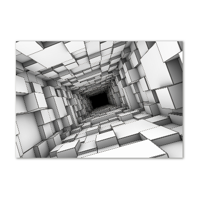 Wall art acrylic Tunnel from cubes