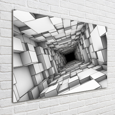 Wall art acrylic Tunnel from cubes