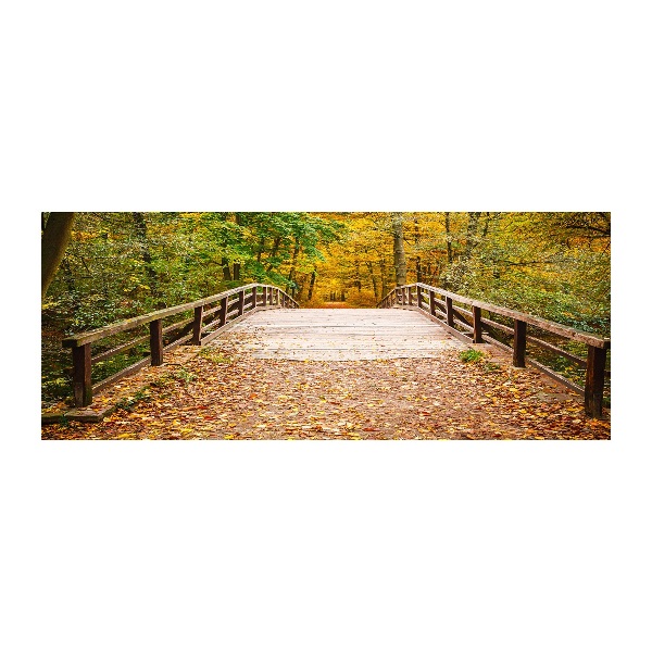 Print on acrylic Bridge in the Forest Autumn