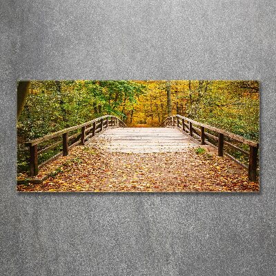 Print on acrylic Bridge in the Forest Autumn