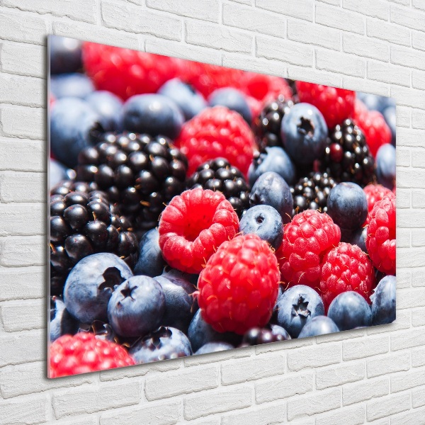 Glass acrylic wall art Forest fruits