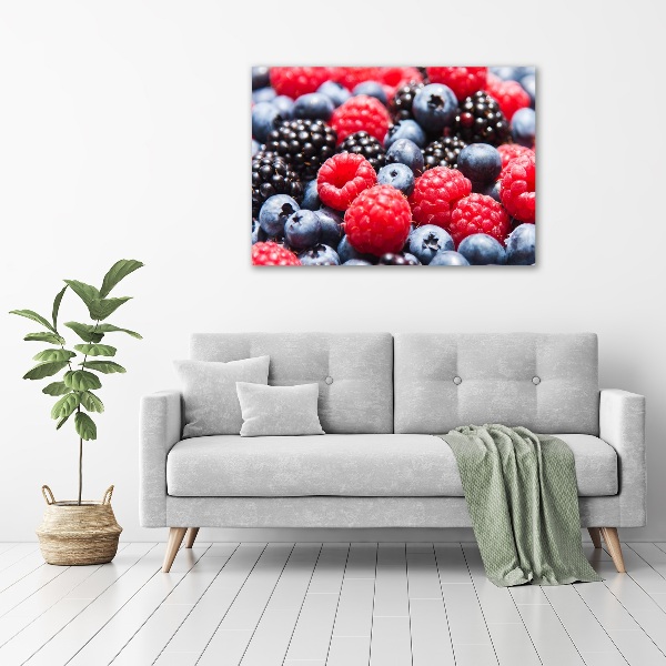 Glass acrylic wall art Forest fruits