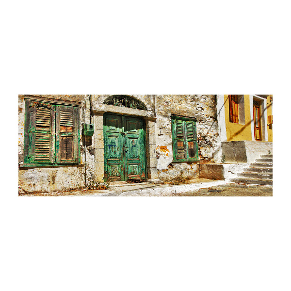 Glass acrylic wall art Greek streets