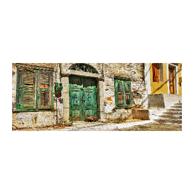 Glass acrylic wall art Greek streets