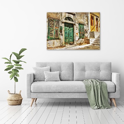 Glass acrylic wall art Greek streets