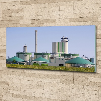 Glass acrylic wall art Biogas plant